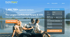 Desktop Screenshot of positivesingles.com